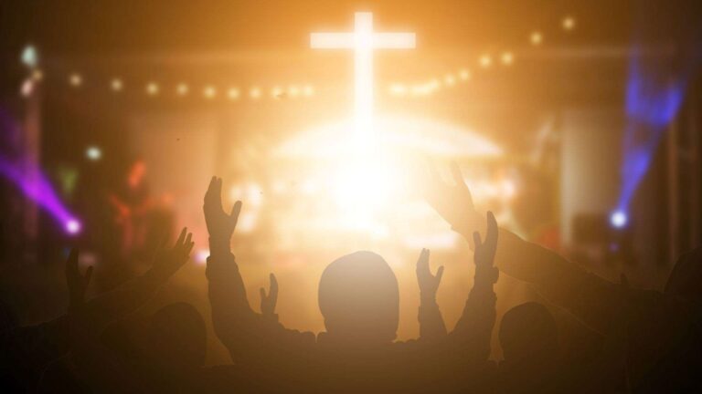 Praise night in a local church