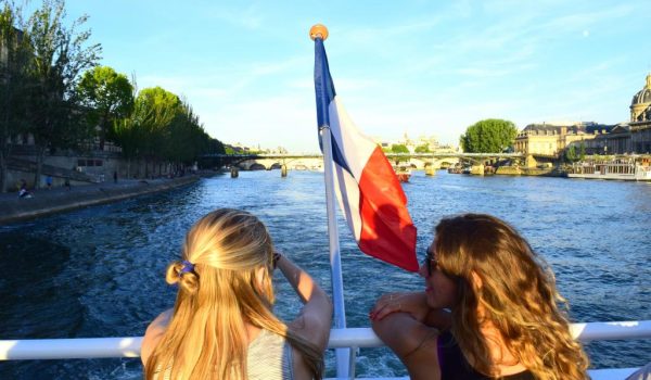 Christian school group on a Seine River cruise