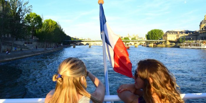 Christian school group on a Seine River cruise